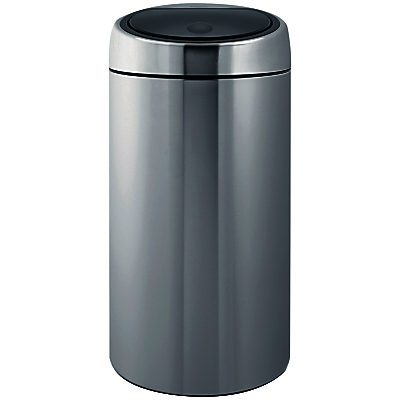 Brabantia Twin Recycling Touch Bin, Fingerprint Proof Matt Steel, 20/20L